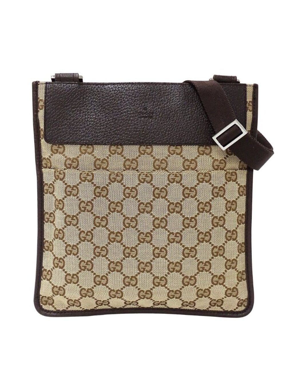 Gucci Shoulder Bag GG Canvas Beige Brown